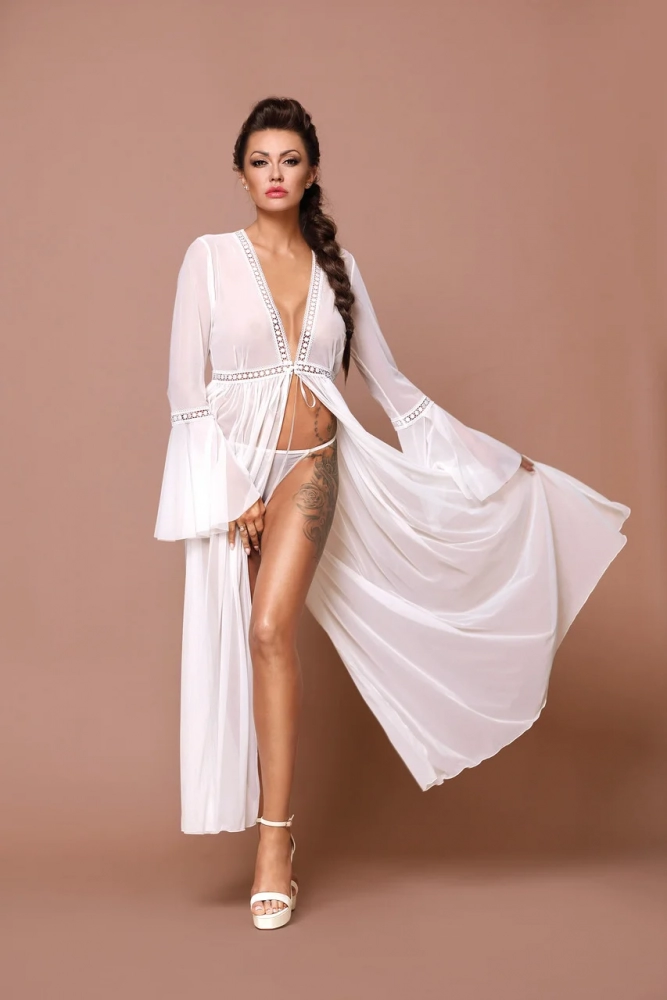 Халатик в пол "Excellent Beauty" шампань, S/M 